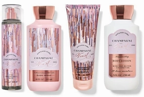 Champagne Toast Set 4-Piece by BBW Body Mist, Body Wash, Body Cream and Body Lotion, 8 fl oz