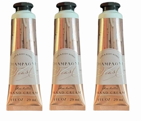 Champagne Toast Shea Butter Hand Cream By Bath   Body Works 1 fl oz each - Pack of 3