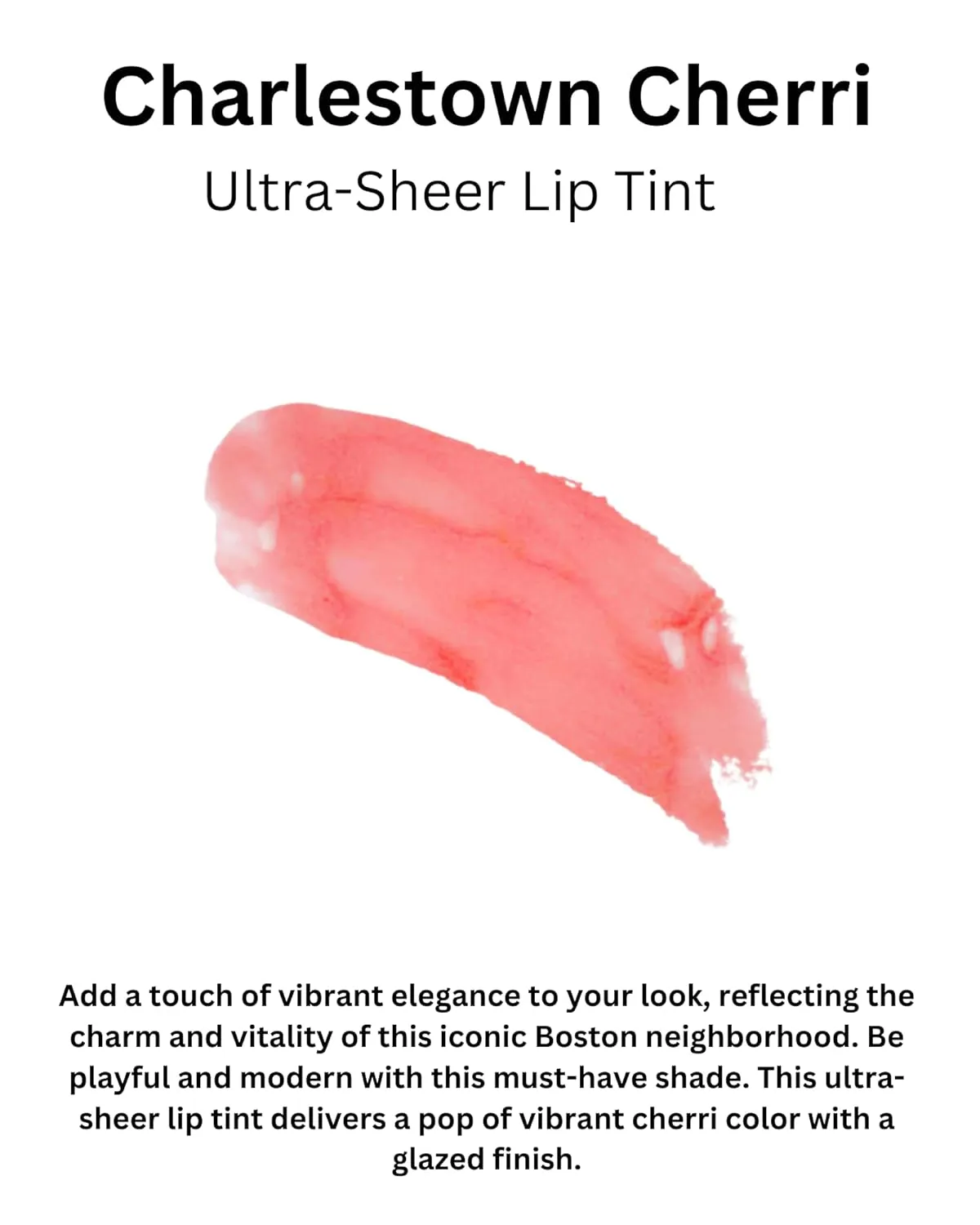 Charlestown Cherri Lip Gloss (.25oz) - Naturally Refreshing Vegan Lip Gloss with Aloe, Vitamins C & E, Spearmint Extract