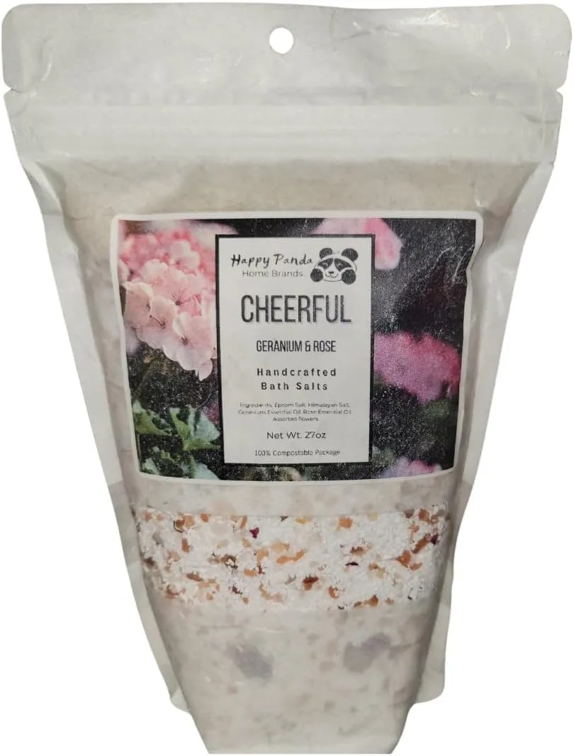 Cheerful Geranium and Rose Bath Salts Bag 27oz