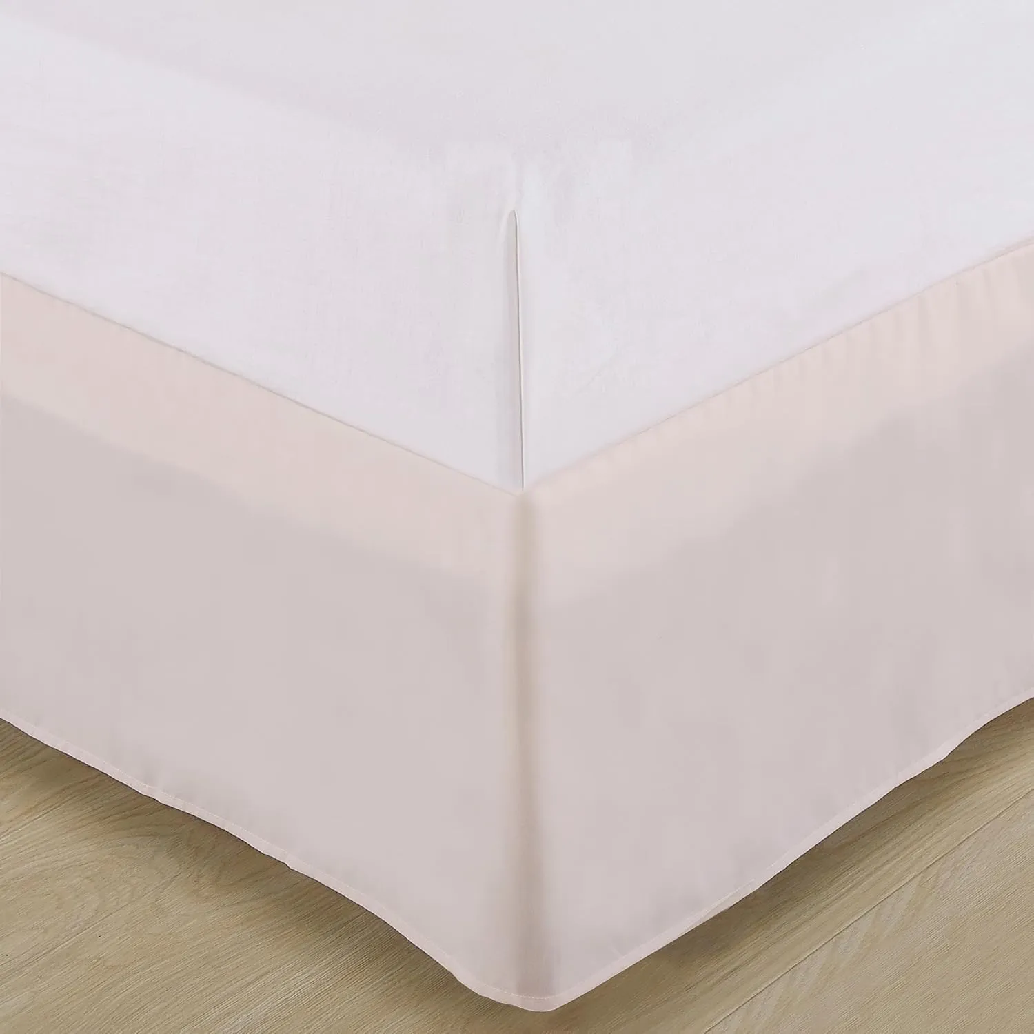 Chezmoi Collection Grace 7-Piece Blush Pink Floral Chenille Embroidered Pom Pom Pleated Stripe Comforter Set, California King