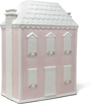 Child to Cherish Ceramic Bank for Girls, Pink Dollhouse