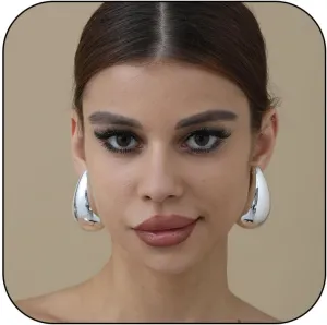 Chunky Gold/Silver Hoop Earrings for Women, Dupes Earrings Lightweight Teardrop Hollow Open Hoops Hypoallergenic Gold Plated Earrings Fashion Jewelry