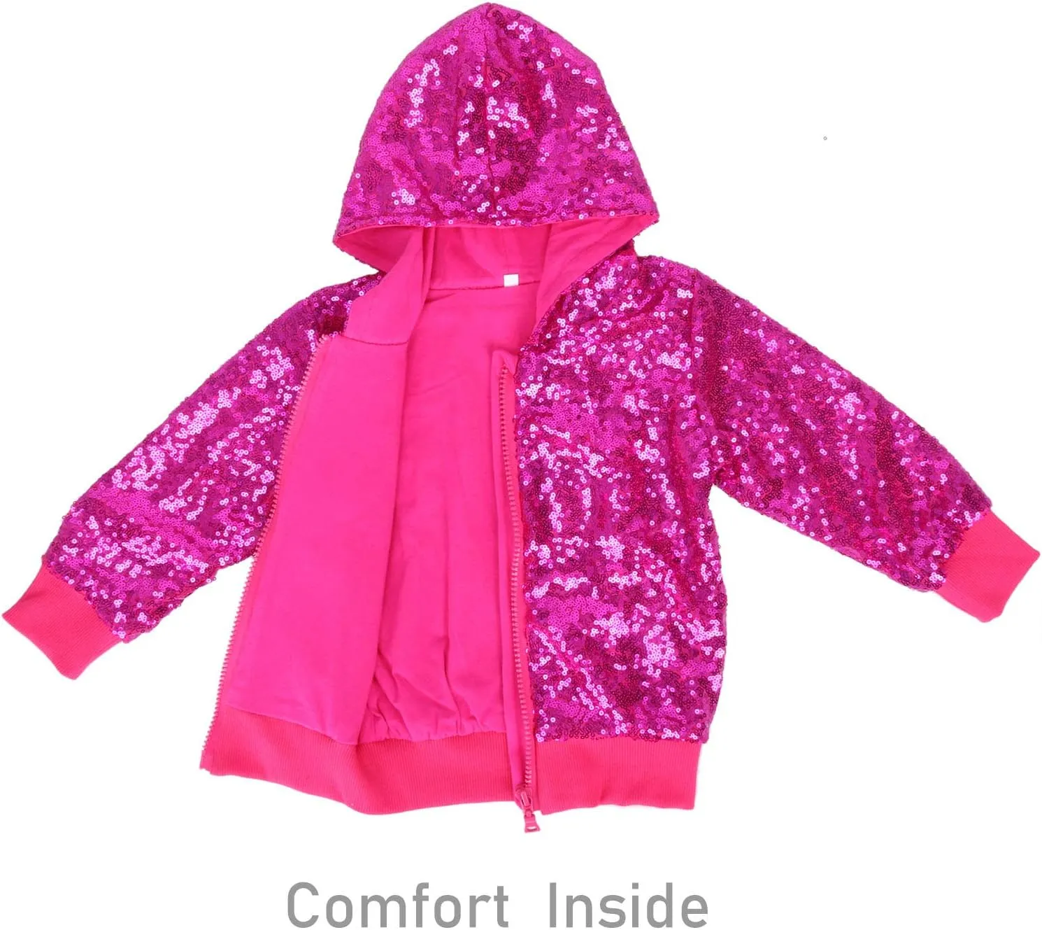 Cilucu Kids Jackets Girls Boys Sequin Zipper Coat Jacket for Toddler Birthday Christmas Clothes