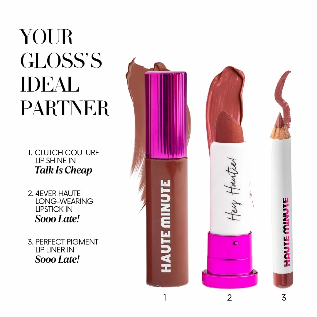Clutch Couture Lip Shine Gloss, Non-Sticky Lip Gloss, Vegan & Cruelty-free, High Shine Finish & Moisturizing - Talk Is Cheap