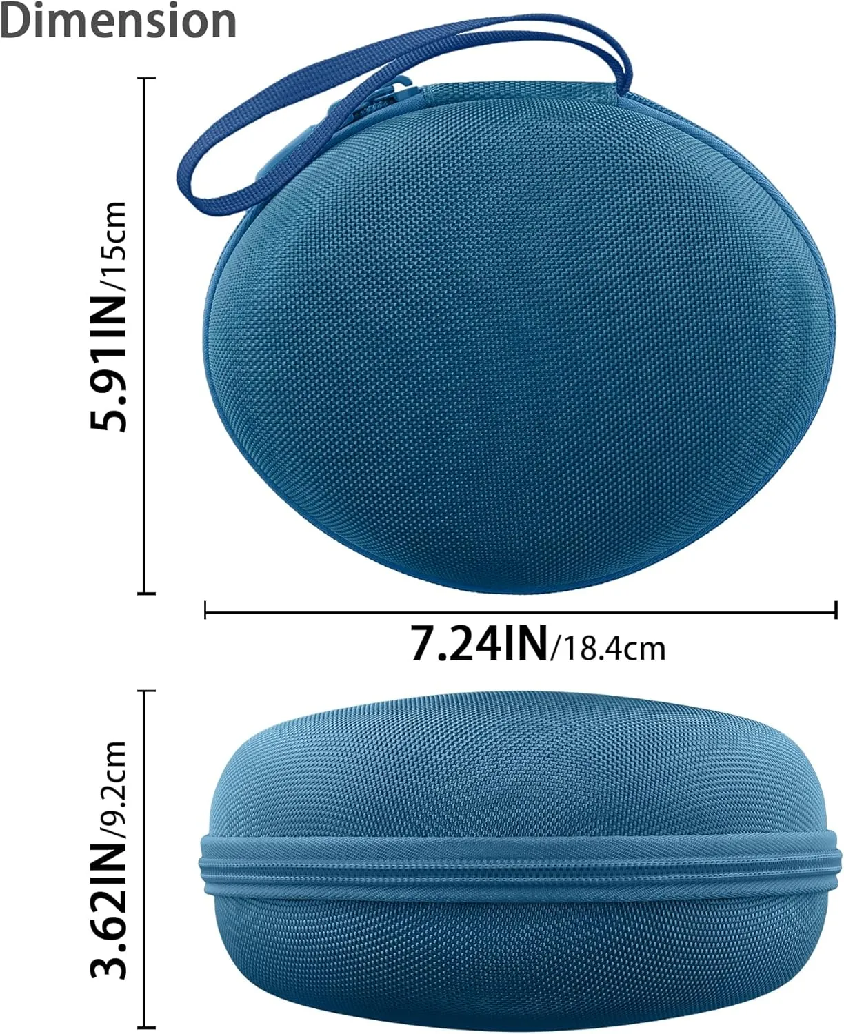 co2CREA for Beats Studio Pro / Studio3 / Solo4 / Solo3 Headphones, Hard Travel Case Compatible with Beats Wireless On-Ear Headphones (Blue Case)