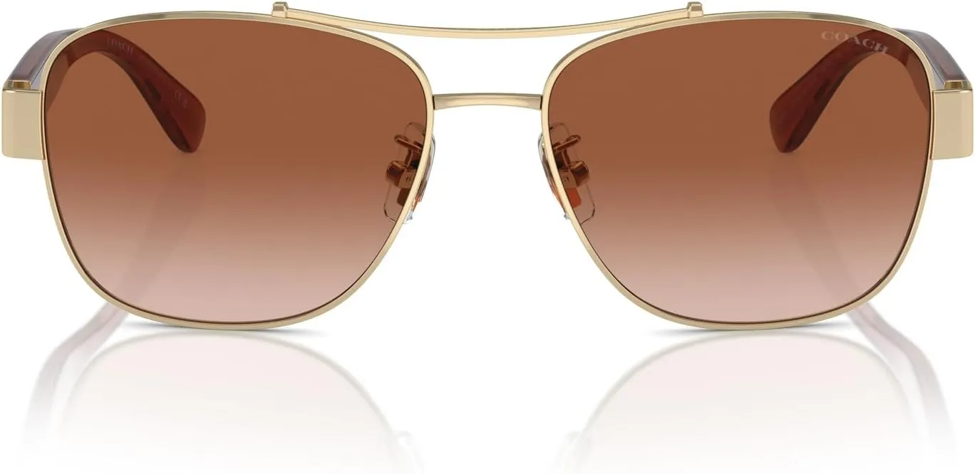 Coach Women's Hc7161 Aviator Sunglasses