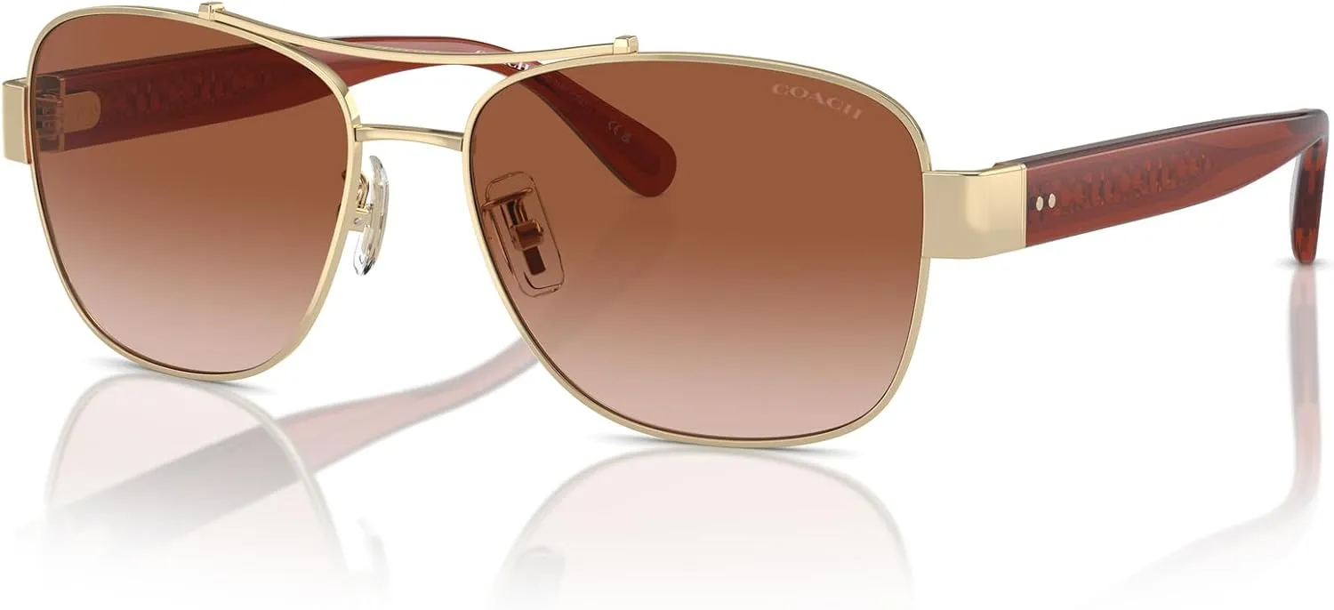 Coach Women's Hc7161 Aviator Sunglasses