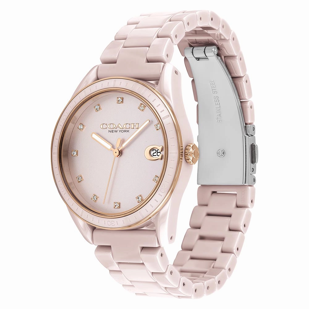 Coach Preston Blush Ceramic Women's Watch - 14503264
