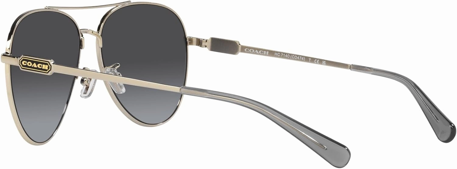 Coach Women's Hc7140 Aviator Sunglasses