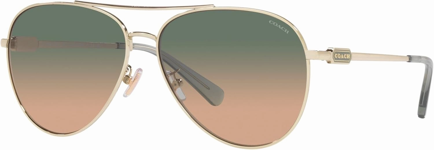 Coach Women's Hc7140 Aviator Sunglasses