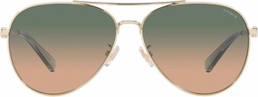 Coach Women's Hc7140 Aviator Sunglasses