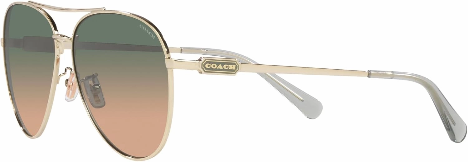 Coach Women's Hc7140 Aviator Sunglasses