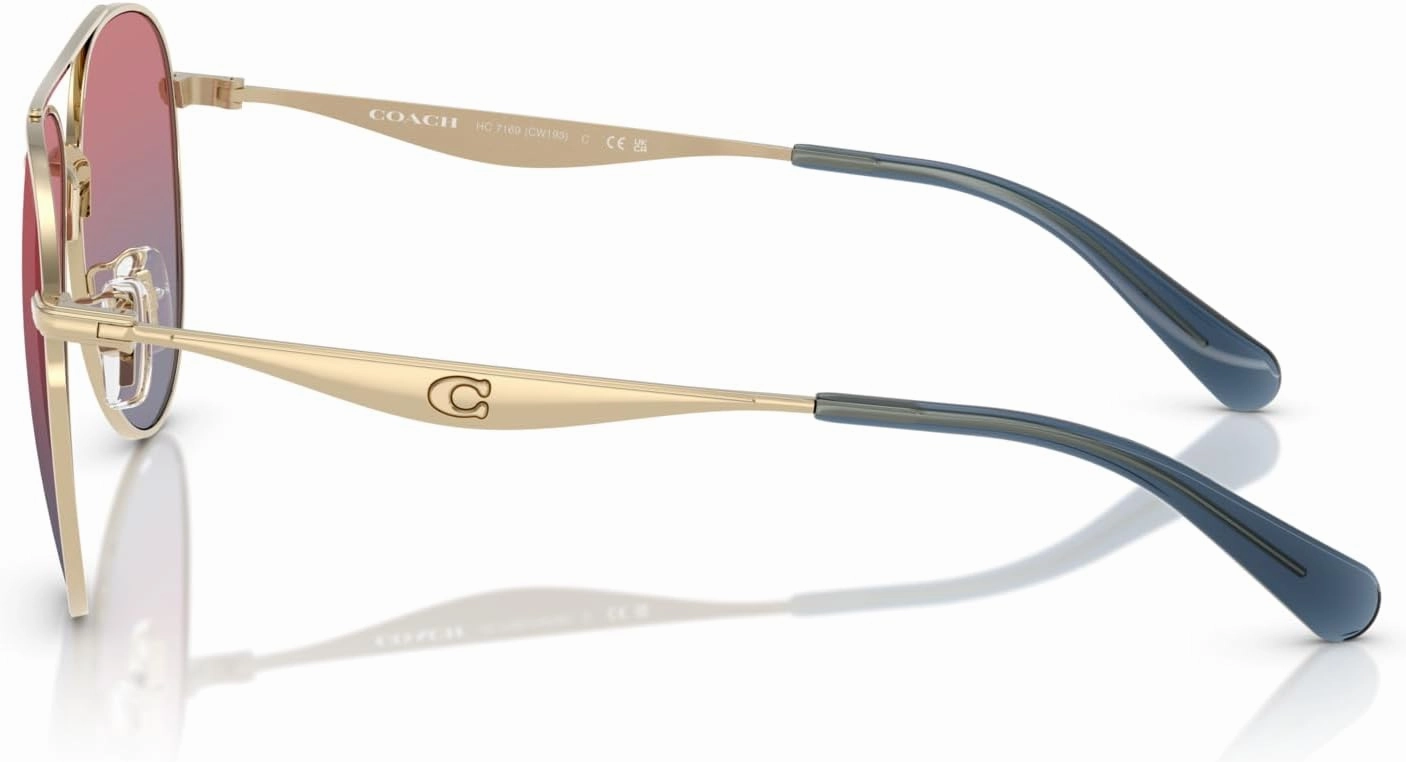 COACH Women's Hc7169 Aviator Sunglasses