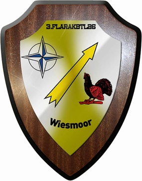 Coat of Arms Shield/Wall Shield -3 Flarakbtl 26 German Armed Forces Coat of Arms Rocket Unit #7670
