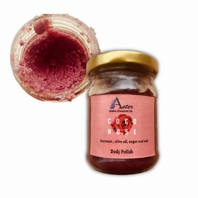 COCO ROSE SCRUB, Body scrub, Rose scrub, Handmade, Gentle Exfoliation, & Cleansing for Glowing, smooth and Soft, No Paraben & SLS, Body Polish 100 GMS
