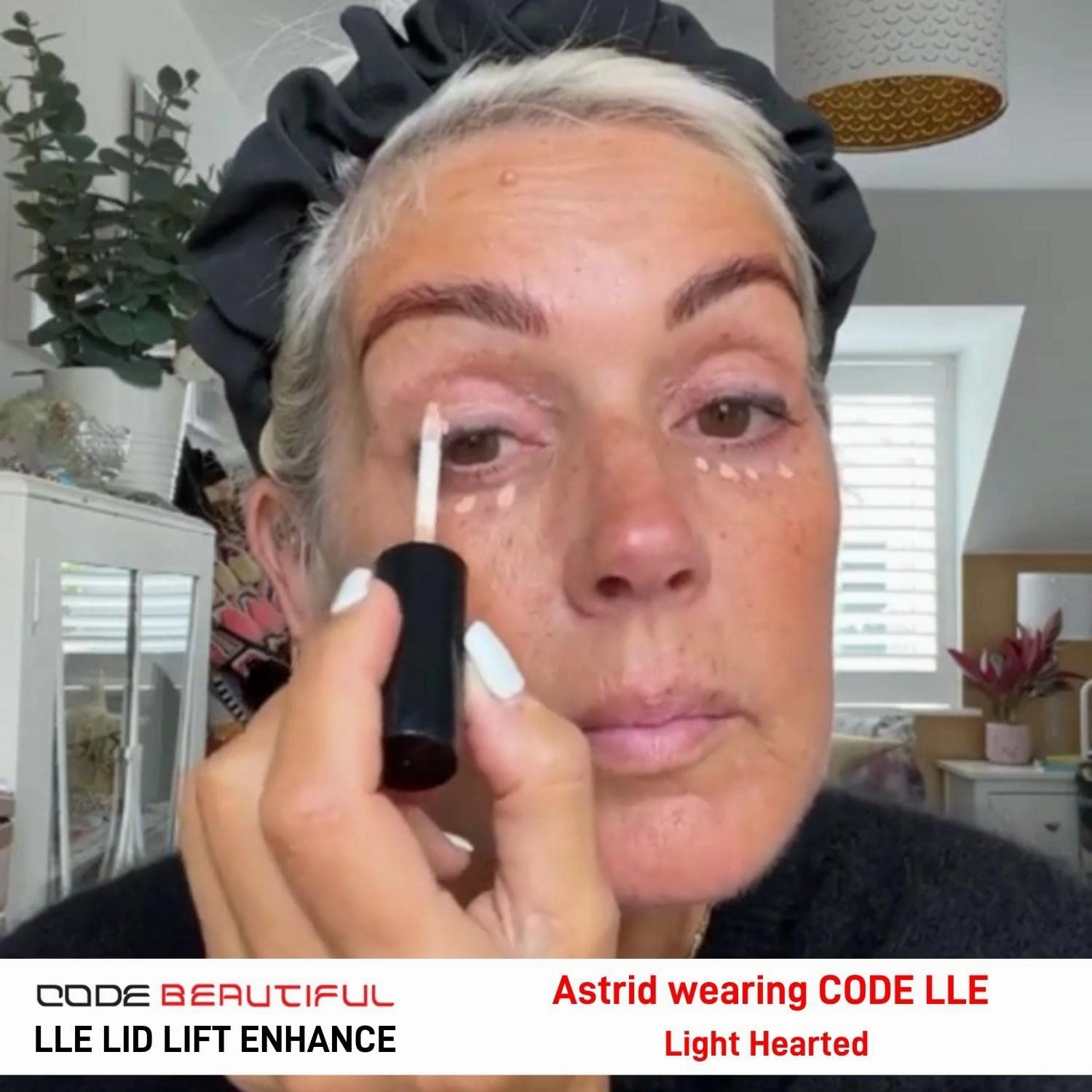CODE Beautiful Eye Primer and Under Eye Concealer | Eye concealers | Eyeshadow Primer | Eye Lift - The Antidote To Tired Eyes | Vegan & Cruelty Free | LLE Lid Lift Enhance (Light Hearted)