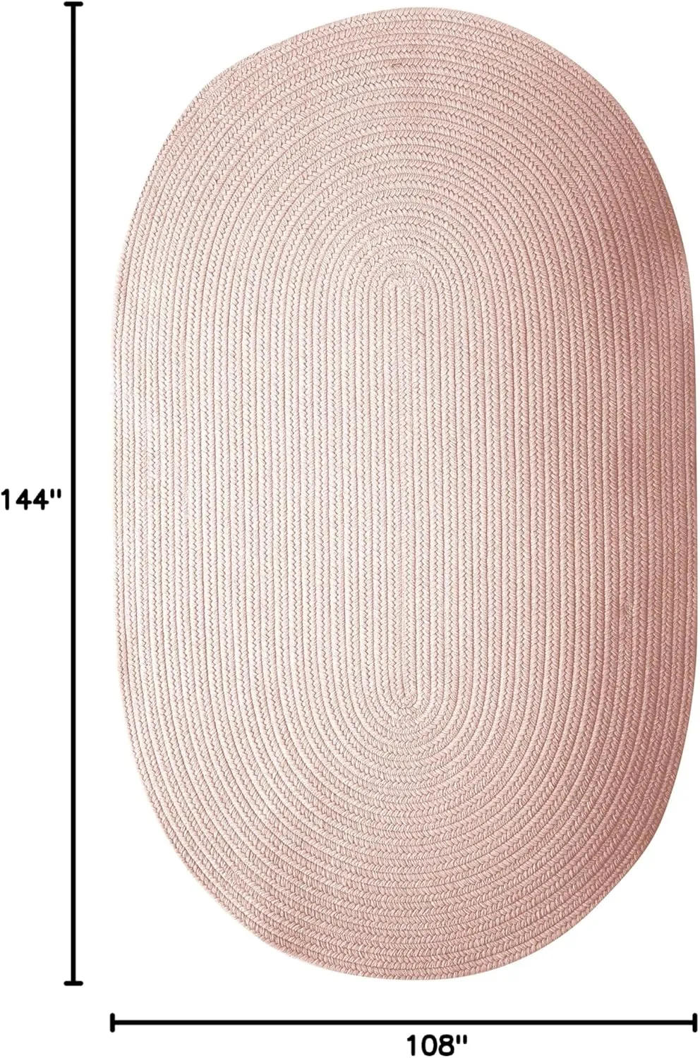 Colonial Mills Bristol Area Rug 9x12 Blush Pink