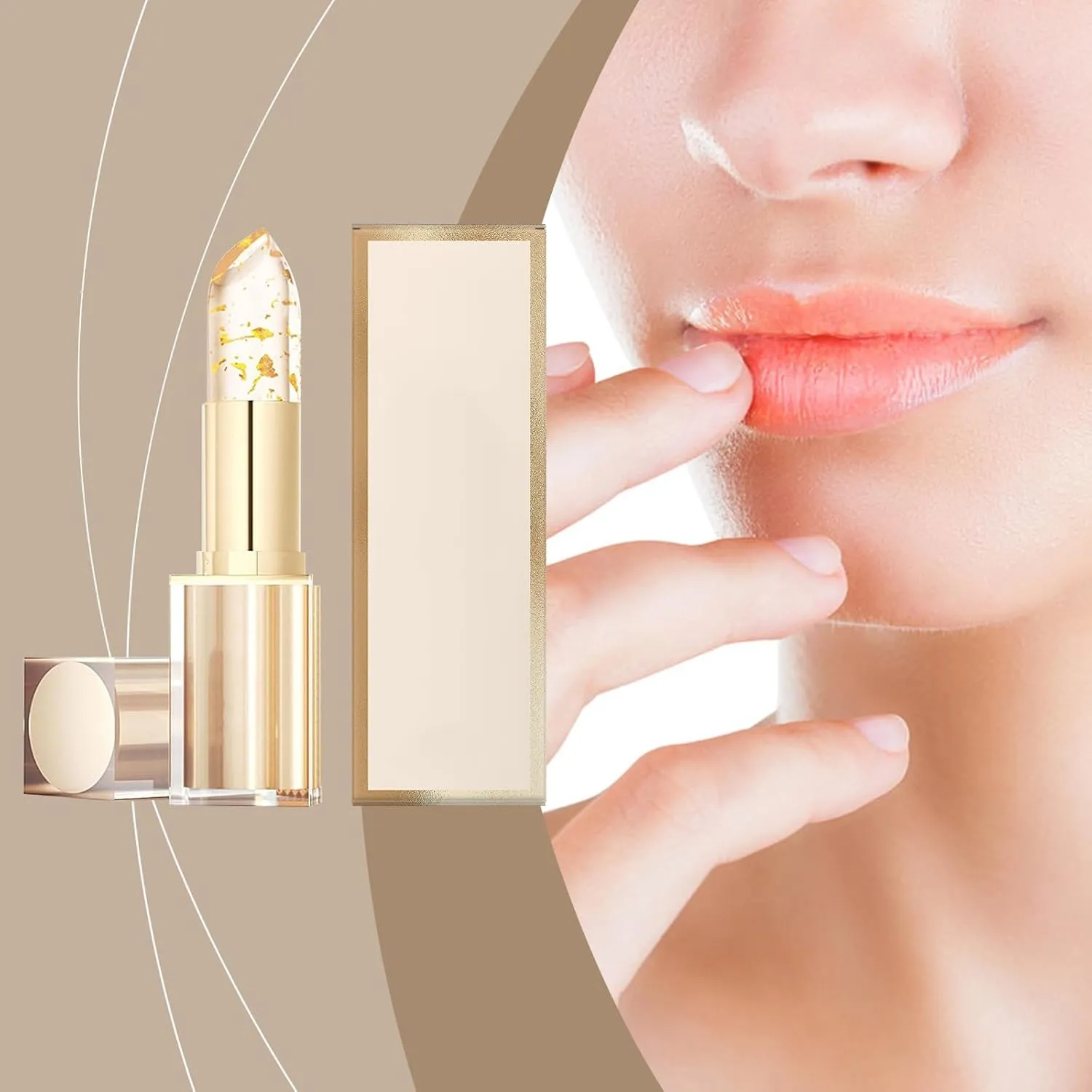 Color Changing Lipstick, Transferproof Color Changing Lipstick, Long Lasting 24 Hours, Moisturizing Glossy Shine Lip Gloss, Deep Nourishment (2PCS)