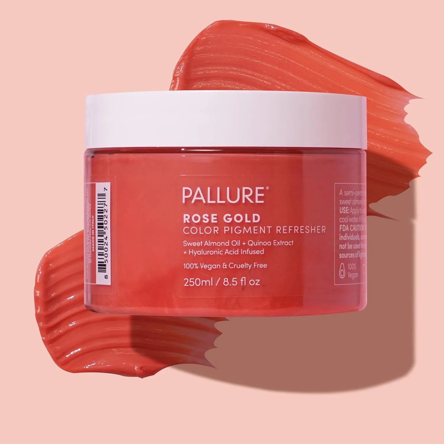 Color Pigment Refresher Mask, Semi Permanent Hair Color Depositing Conditioner, 8.5 Oz Rose Gold
