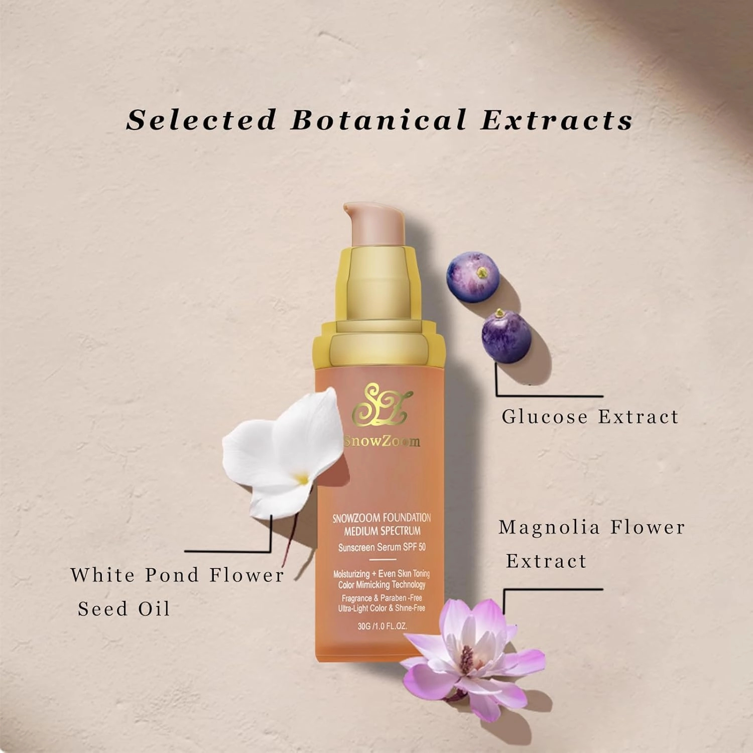 Color Changing Medium/Light 4 in 1 Hydrating full coverage concealer Foundation makeup Liquid-Longwearing & Waterproof- with SPF 50 (Light spectrum -Gold Lid- suitable for people with fair skin)