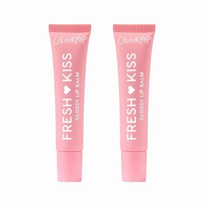 ColourPop Fresh Kiss Glossy Lip Balm - Hydrating Lip Care Enriched with Peptides, Hyaluronic Acid, Shea Butter & Vitamin E for an Ultra-Cushiony Formula - Strawberry Milk (2 Count)