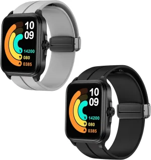 Compatible with EGQINR T90 Smart Watches Band, Quick Release Soft Silicone Magnetic Buckle Sport Replacement Straps Compatible for SOMTLERK A221 Smart Watches/Deeprio TGW101 1.83" Smart Watch