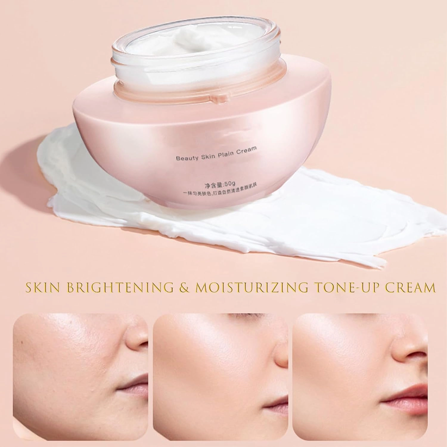 Corrector Iluminador Hidratante Crema Tónica, Moisturizing Brightening Concealer Smooth Tone-Up Cream (2)