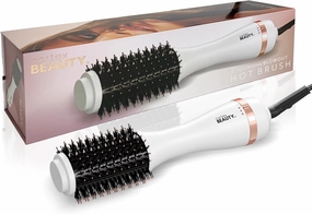 Cortex Beauty 2" Volumizing Blowout Hot Brush - Blow Dryer, Round Styling Tool for All Hair Types - (White Rose Gold)