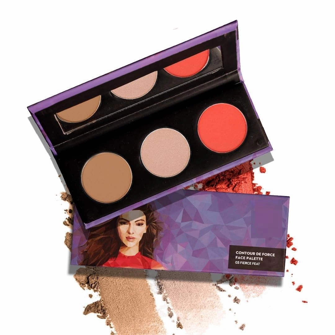 Cosmetics - Contour De Force - Face Palette with Lightweight Blush, Highlighter And Bronzer - 03 Fierce Feat - Long Lasting Contour Blush Palette