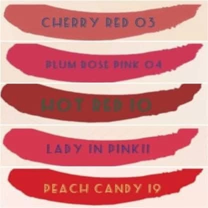 Cosmic collection combo 5x5ml (cherry red, plum rose pink, hot red, lady in pink, peach candy)