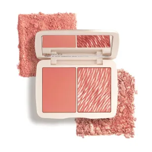 COVER FX Monochromatic Powder Blush Duo - Pink Dahlia: Soft Pink - Matte   Shimmer Finish - Create Custom, High Impact Color