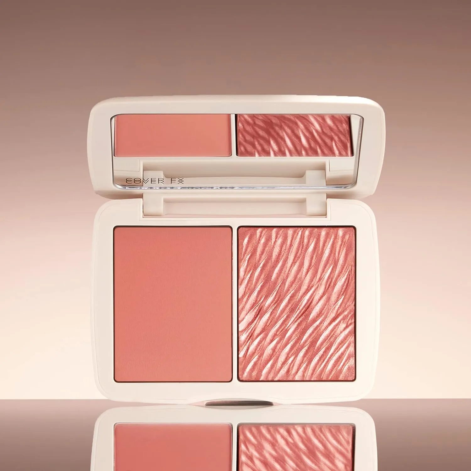 COVER FX Monochromatic Powder Blush Duo - Pink Dahlia: Soft Pink - Matte   Shimmer Finish - Create Custom, High Impact Color