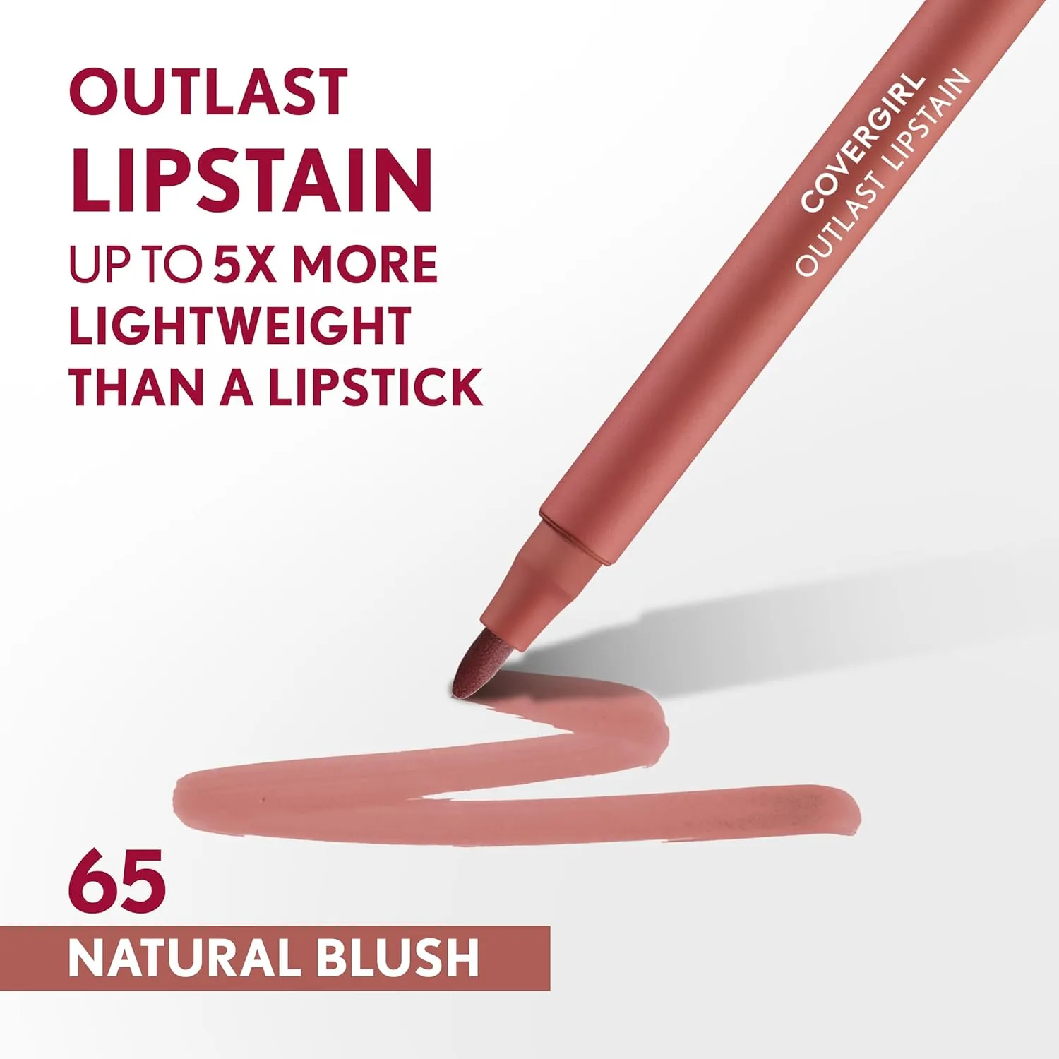 COVERGIRL Outlast Lipstain Bundle - Natural Blush 65 & All-Star 05, Transfer-Proof Vegan Formula