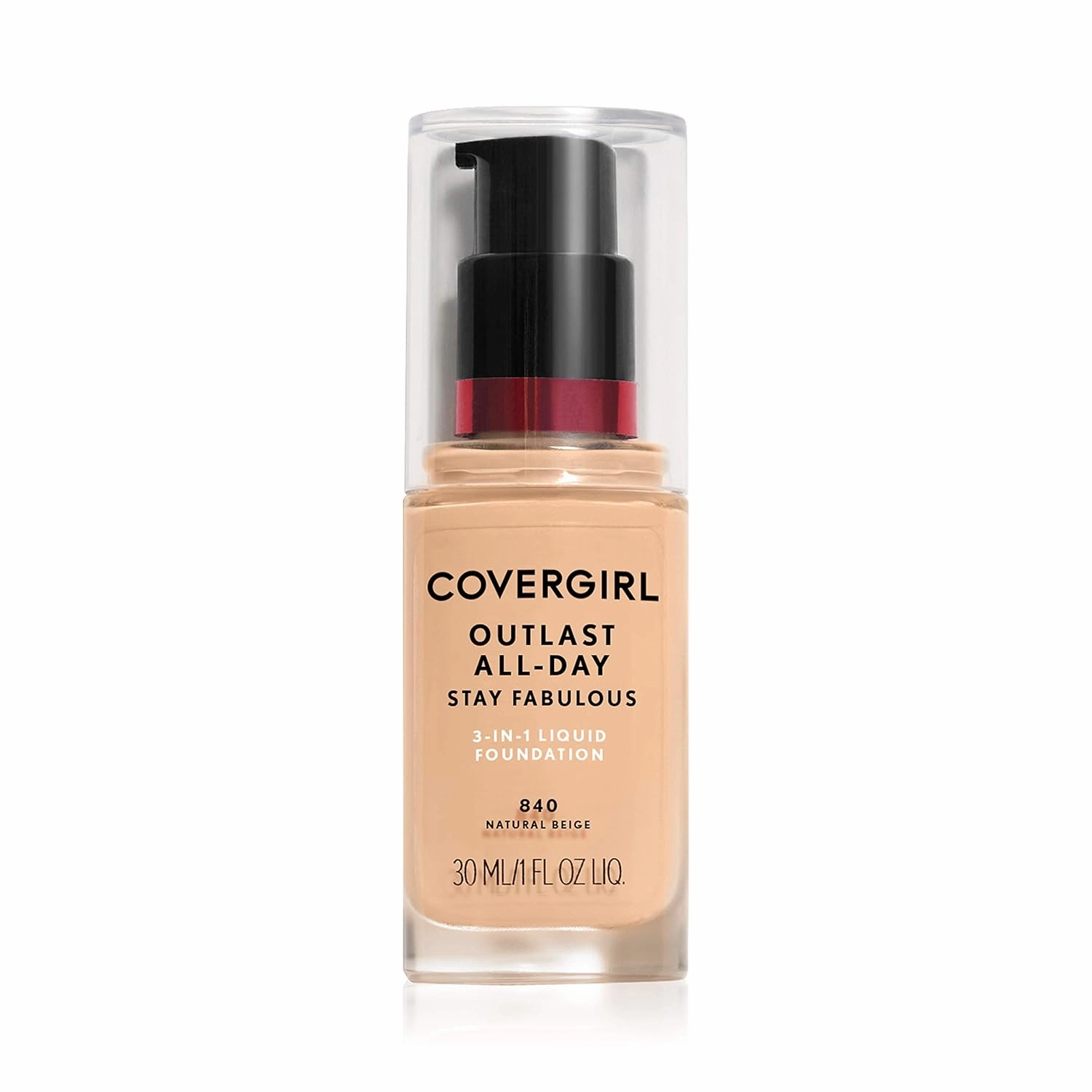 Covergirl Outlast All-Day Stay Fabulous 3-in-1 Foundation, Natural Beige, 1 Fl Oz