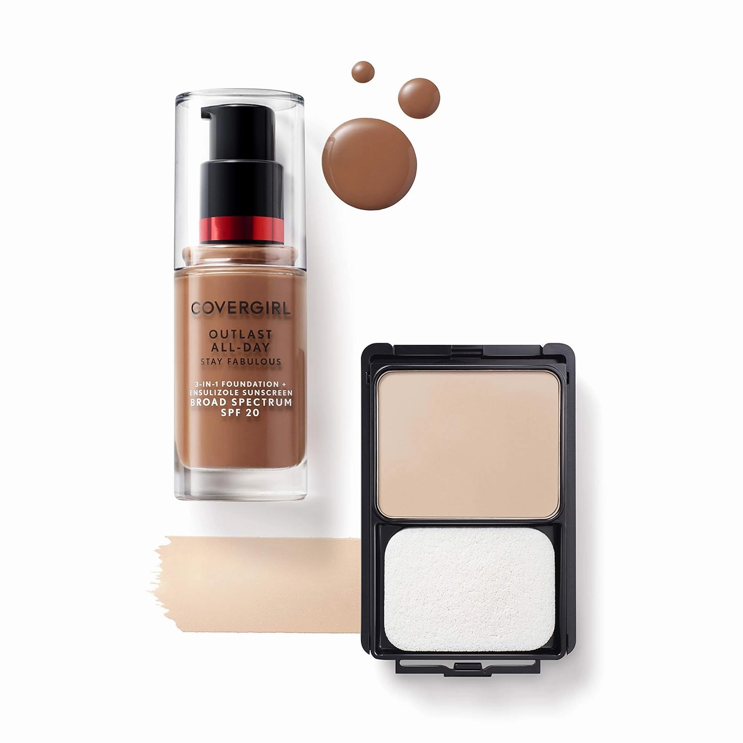 Covergirl Outlast All-Day Stay Fabulous 3-in-1 Foundation, Natural Beige, 1 Fl Oz
