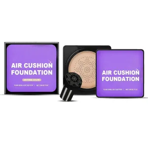 Cream Flawless Radiant Skin Instantly, 2025 New BB Cream, Air Cushion Mushroom Head Foundation, Waterproof Oil Control Moisturizing Concealer, Light Touch (Natural)