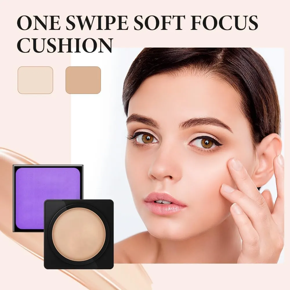 Cream Flawless Radiant Skin Instantly, 2025 New BB Cream, Air Cushion Mushroom Head Foundation, Waterproof Oil Control Moisturizing Concealer, Light Touch (Natural)