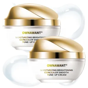 Crema De Maquillaje Coreana, Moisturizing Brightening Concealer Smooth Tone Up Cream, Makeup Cream Brightening Face Moisturizer (2)