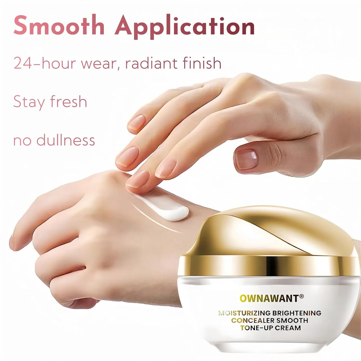Crema De Maquillaje Coreana, Moisturizing Brightening Concealer Smooth Tone Up Cream, Makeup Cream Brightening Face Moisturizer (2)