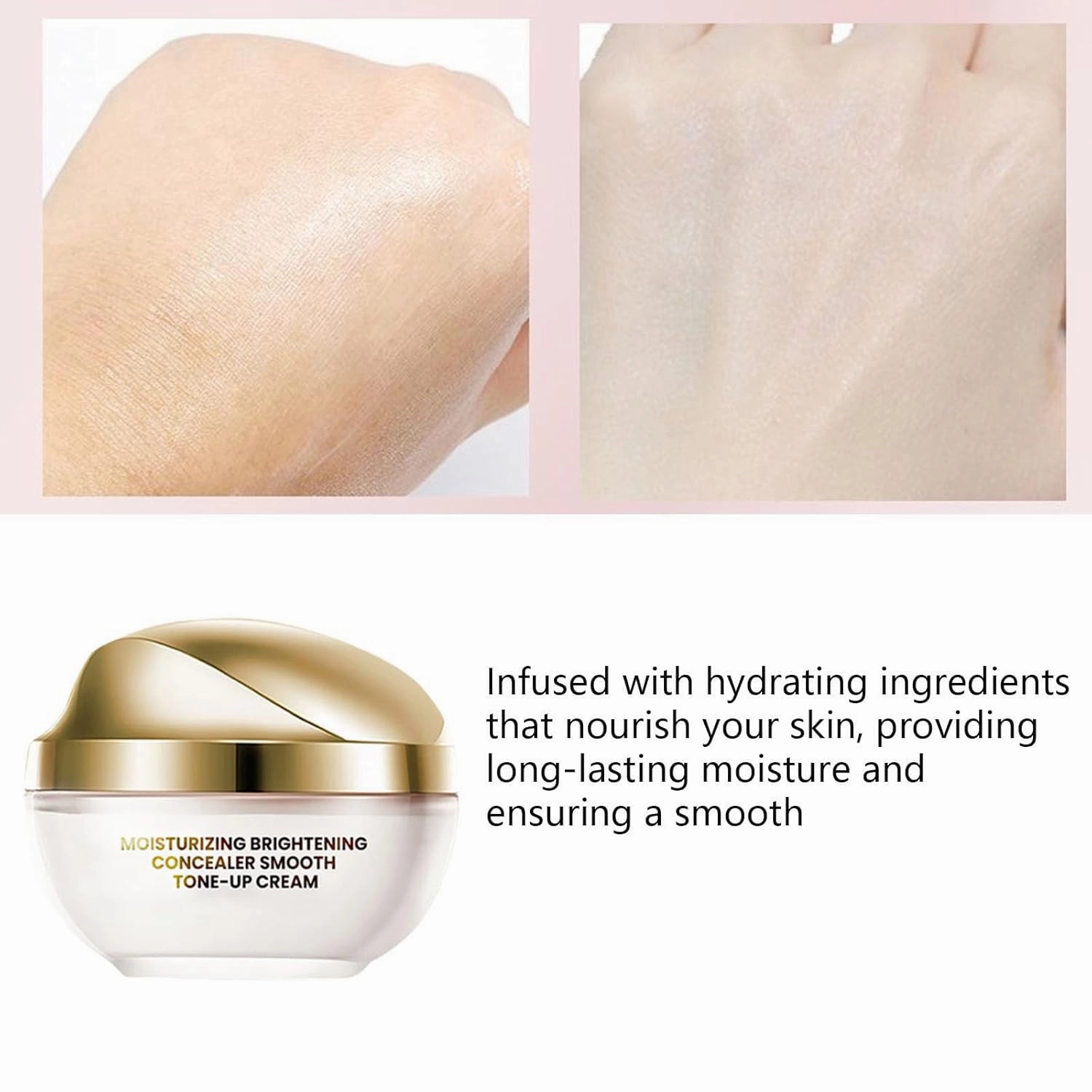 Crema De Maquillaje, Cream Makeup Concealer, Moisturizing 𝐁𝐫𝐢𝐠𝐡𝐭𝐞𝐧ing Concealer Smooth Tone up Cream, Corrector Iluminador Hidratante Crema Tónica (1pcs, 50g)