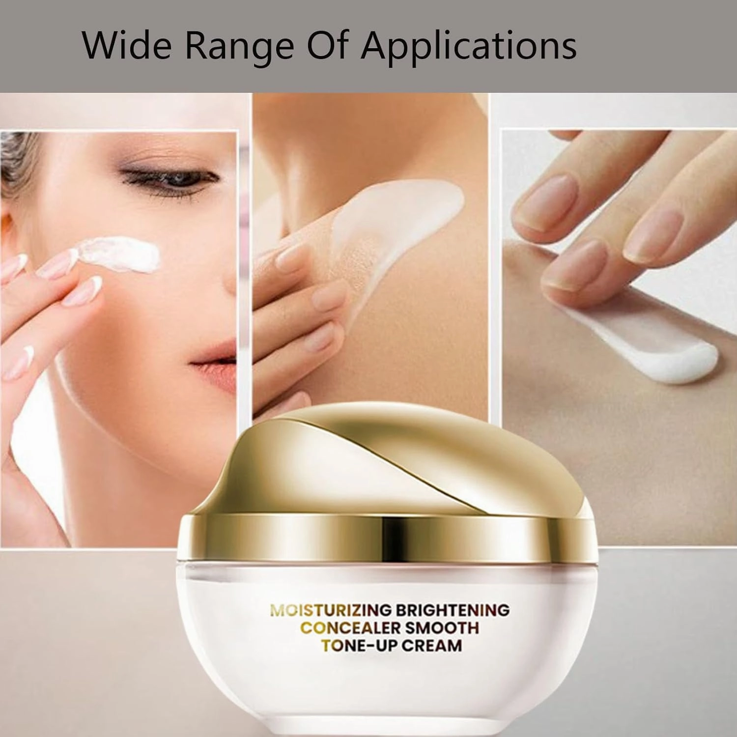 Crema De Maquillaje, Cream Makeup Concealer, Moisturizing 𝐁𝐫𝐢𝐠𝐡𝐭𝐞𝐧ing Concealer Smooth Tone up Cream, Corrector Iluminador Hidratante Crema Tónica (1pcs, 50g)