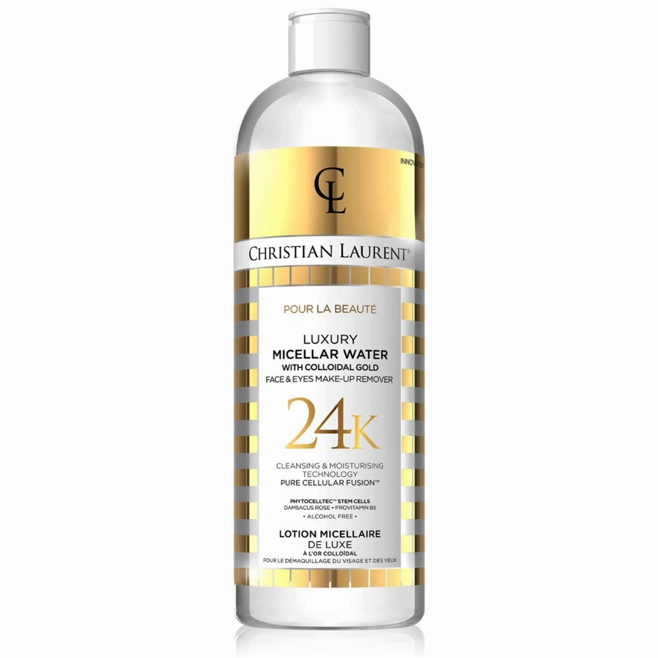 Cristian Laurent Luxury Micellar Water with Colloidal Gold Face and Eyes Make up Remover 16.9 oZ