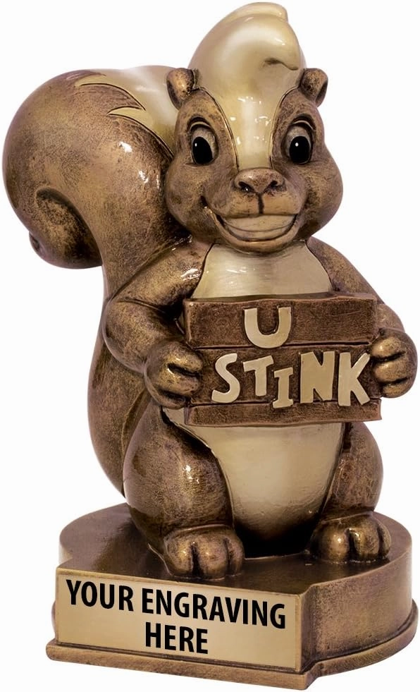 Crown Awards 3.75" x 5.5" Loser Skunk Sculpture Trophy - Last Place Trophies