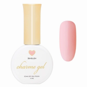Daily Charme 304 Blush Creme Gel Nail Polish, Soak Off UV Led Gel Nail Polish, Home DIY/Nail Salon Manicure (Pink)