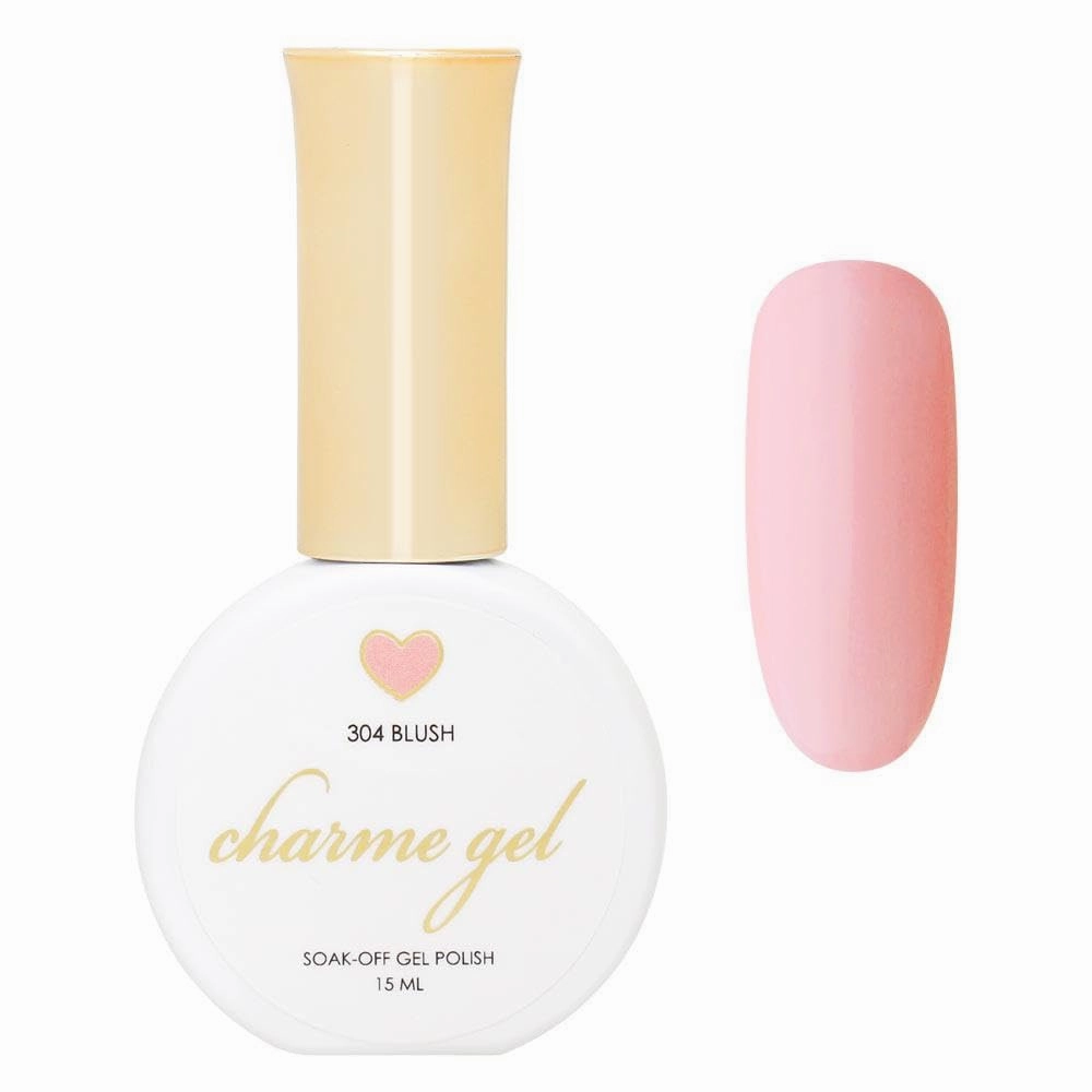 Daily Charme 304 Blush Creme Gel Nail Polish, Soak Off UV Led Gel Nail Polish, Home DIY/Nail Salon Manicure (Pink)