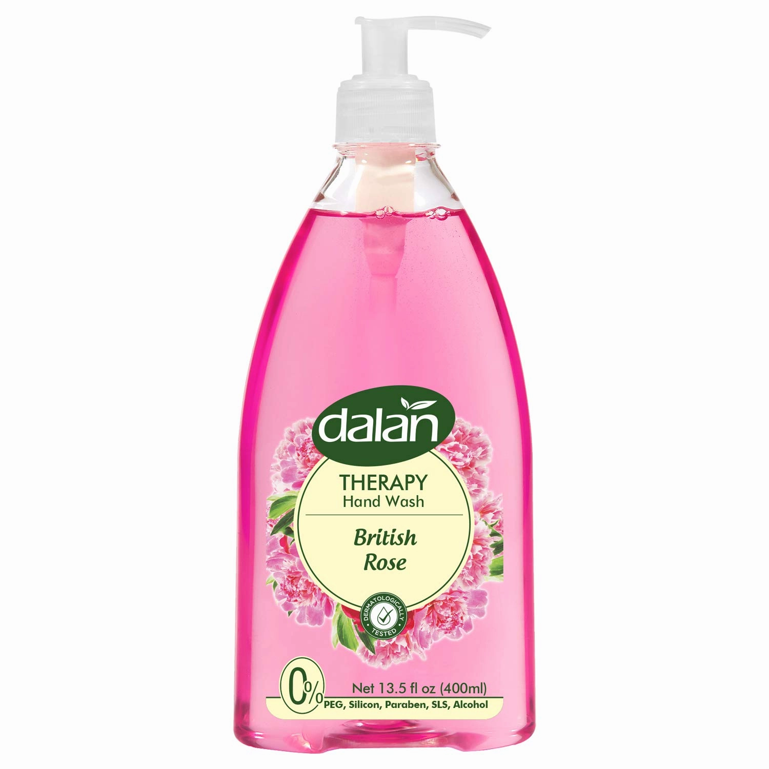 Dalan Therapy British Rose Ultra Moisturizing Liquid Hand Soap for Normal and Dry Hands Fresh Clean and Soft Feeling (13.5 Fl Oz / 400 mL (Pack of 12))