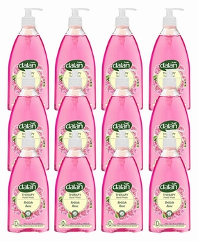 Dalan Therapy British Rose Ultra Moisturizing Liquid Hand Soap for Normal and Dry Hands Fresh Clean and Soft Feeling (13.5 Fl Oz / 400 mL (Pack of 12))
