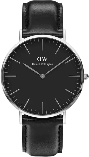 Daniel Wellington Classic Men’s Watch - 36mm - 40mm Case, Japanese Quartz Movement, Leather Strap, Water Resistant, Analog Watch for Men - Sheffield