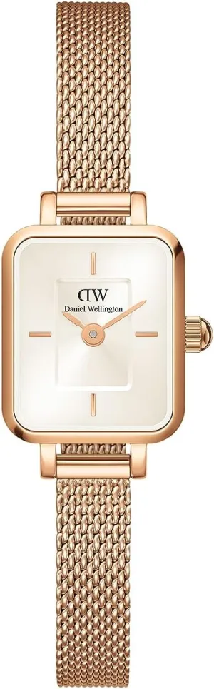 Daniel Wellington Quadro Mini 15.4x18.2mm Women's Watch, Stainless Steel (316L) Rose Gold Watch for Women